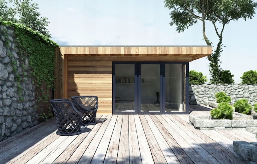 Annexe maison bois moderne